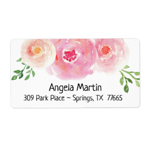 Floral Watercolor Return Address Label