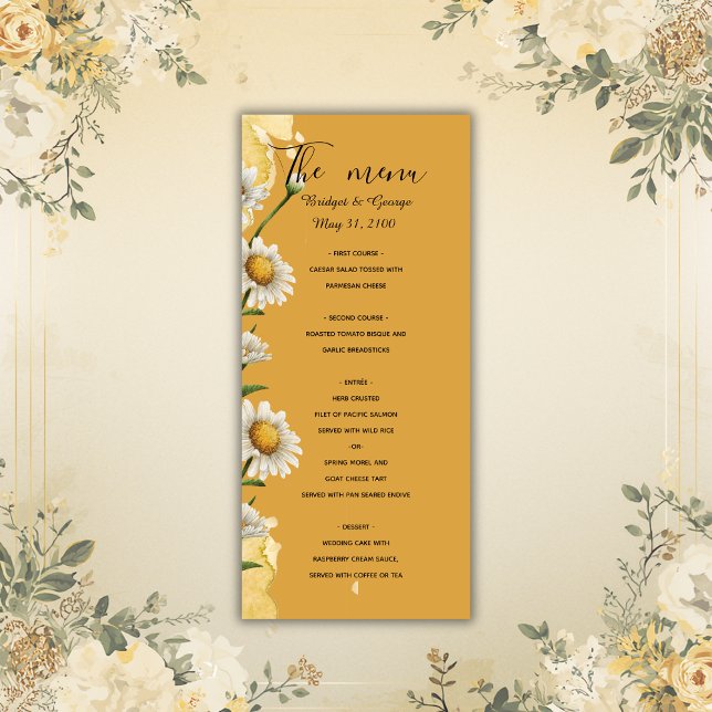 Floral watercolor rose wedding menus (Creator Uploaded)