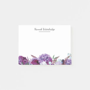 Floral Watercolor Script Modern Post-it Notes