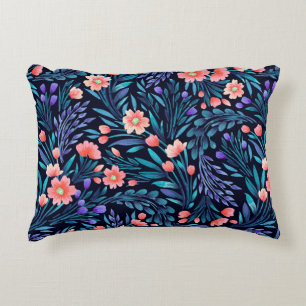 Floral watercolor seamless pattern. decorative cushion