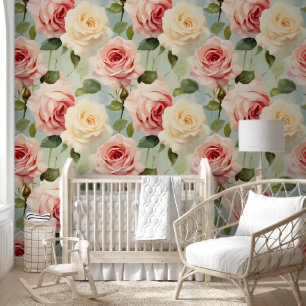 Floral Watercolor Seamless Pattern Wallpaper