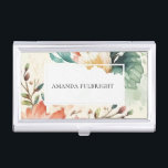 Floral Watercolor Small Business Personalised  Business Card Holder<br><div class="desc">Floral Watercolor Small Business Personalised  Card Case - featuring stunning hand painted watercolor florals,  personalised with your name. Makes a very thoughtful gift.</div>