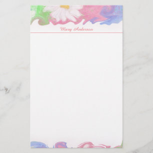 Floral Watercolor Stationary Stationery