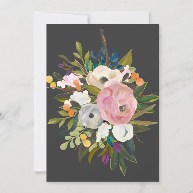 Floral Watercolor Stationery Custom Name Thank You Card (Front)