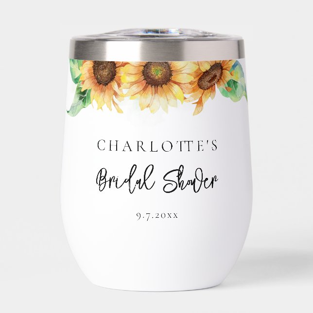 Floral Watercolor Sunflower Bridal Shower (Front)