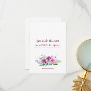 Floral watercolor teacher history appreciation thank you card