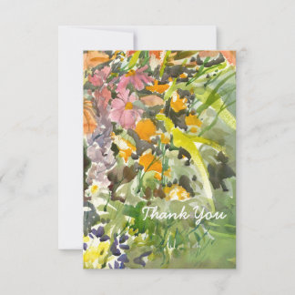 Floral Watercolor Thank You Card