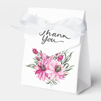 Floral Watercolor Thank You Favour Box