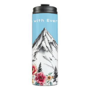 Floral Watercolor Thermal Tumbler