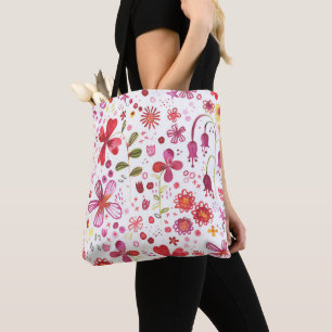 Floral Watercolor Tote Bag