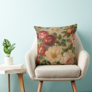 Floral Watercolor Vintage Modern Collection Cushion