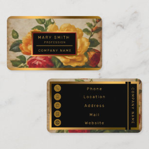 Floral Watercolor Vintage Popular Collection Business Card