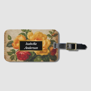 Floral Watercolor Vintage Popular Collection Luggage Tag