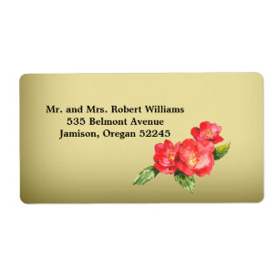 Floral Watercolor Wedding Address Label