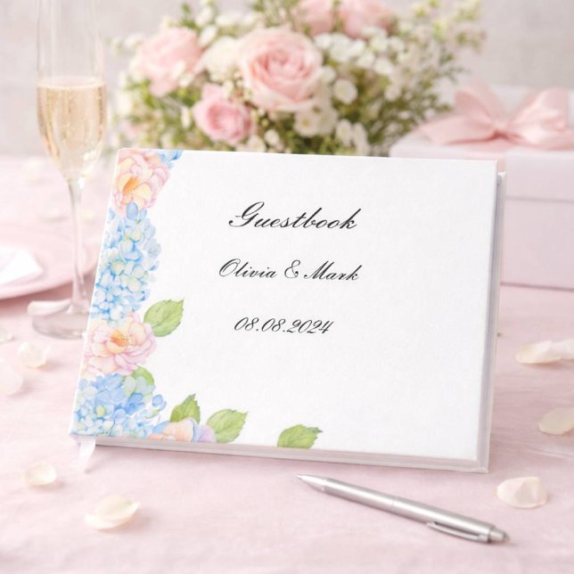 floral watercolor wedding  guest book (Creator Uploaded)