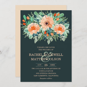 Floral Watercolor Wedding Invitation
