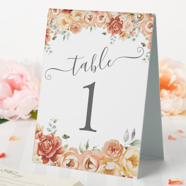 Floral Watercolor Wedding Number (In SItu (Wedding))