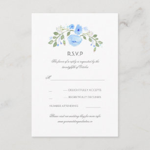 Floral Watercolor Wedding RSVP Card