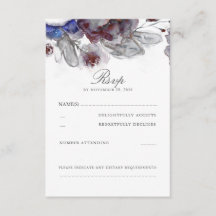 Floral Watercolor Wedding RSVP Cards
