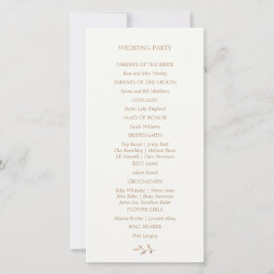 Floral Watercolor Welcome Wedding Program