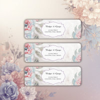 Floral watercolor wildflower rose wedding
