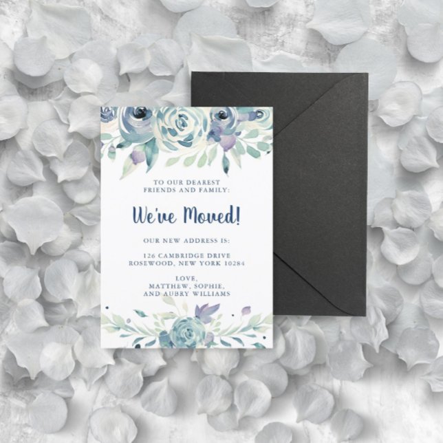 Floral Watercolor Winter We've Moved Announcement (Creator Uploaded)