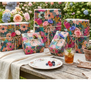 Floral Watercolor  Wrapping Paper
