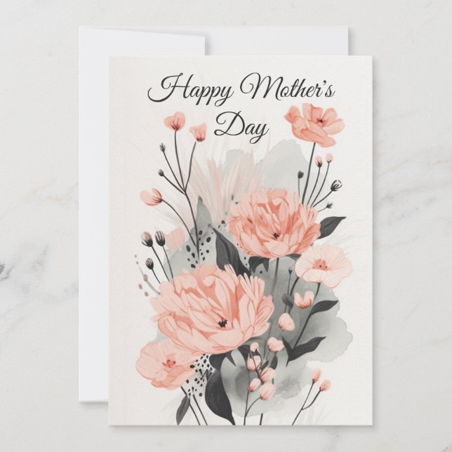 Floral Watercolored Mother's Day Card (Front)
