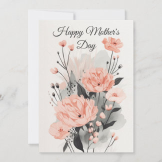 Floral Watercolored Mother's Day Card