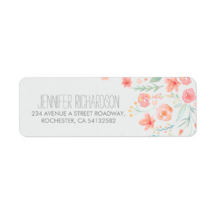 Floral Watercolors Address Labels
