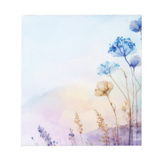 Floral watercolour notepad