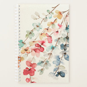 Floral Waterfall Spiral Planner