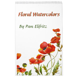Floral waterolor paintings by Pam Elifritz  Calend Calendar