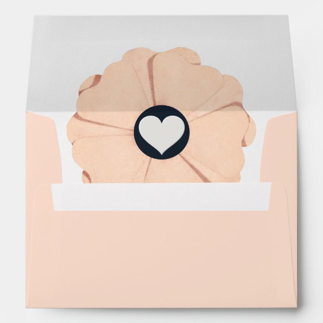 Floral Watusi Colour Wedding Envelope (Back (Bottom))