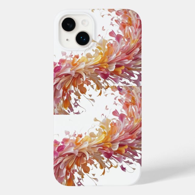 Floral Wave Elegance – Vibrant Petal Art iPhone 14 Case-Mate iPhone Case (Back)