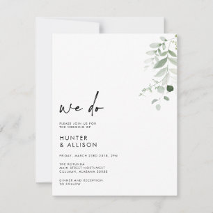 Floral We Do Wedding Invitation