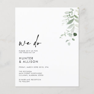 Floral We Do Wedding Invitation
