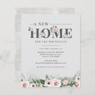 Floral We’ve Moved Address Moving Announcement