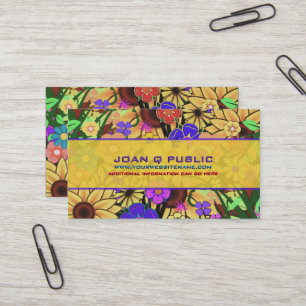 Floral Weave Pattern Business Card