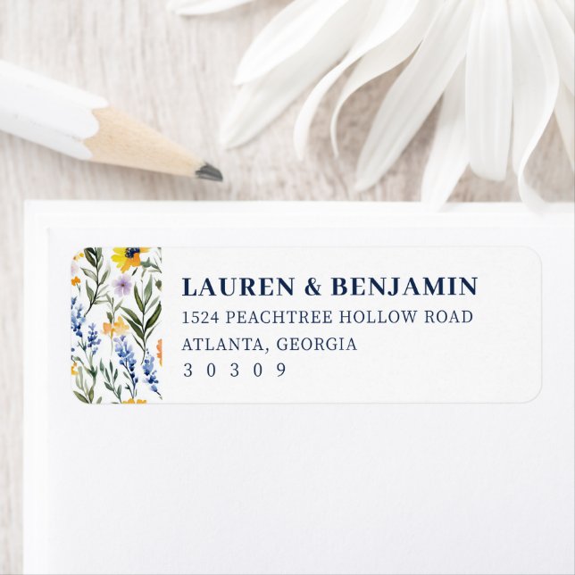 Floral Wedding Address Card (Insitu)