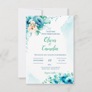 Floral Wedding  Announcement