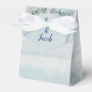 Floral Wedding Arch on Ocean Watercolor  Favour Box