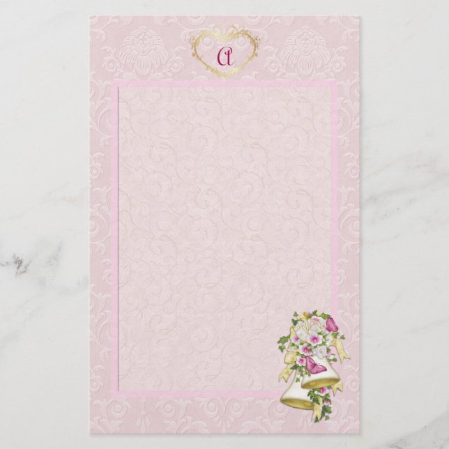 Floral Wedding Bells Stationery (Front)