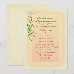 Floral Wedding Branch Invitation