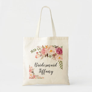 Floral Wedding Bridal Shower Tote Bag Bridesmaid