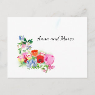 Floral wedding card