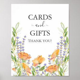 Floral Wedding Cards & Gifts Sign