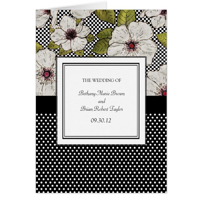 Floral Wedding Ceremony Programs (Front)