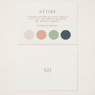 Floral Wedding Dress Code Attire Enclosure Card