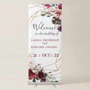 floral wedding entrance  retractable banner